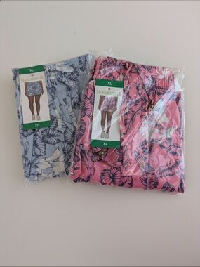 Margaritaville Women's Tropical Print Shorts Set Of 2 - XL